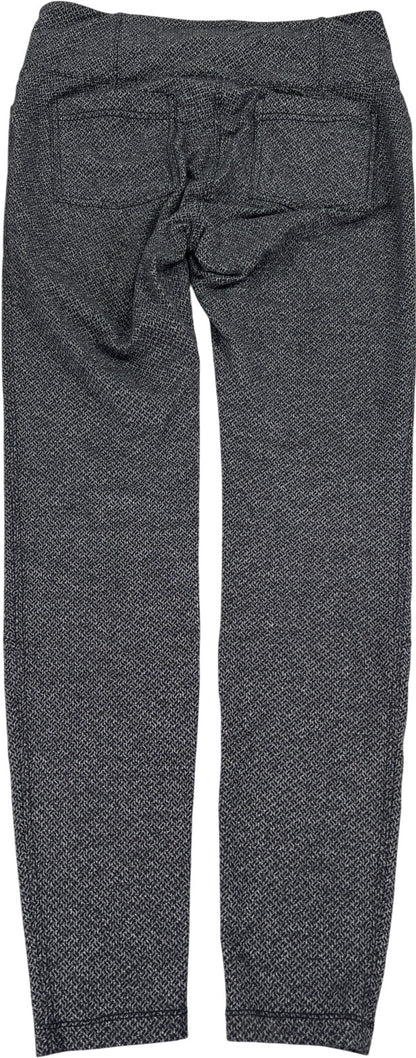 Athleta Women’s Black/Gray Criss Cross High Waisted Metro Leggings - M
