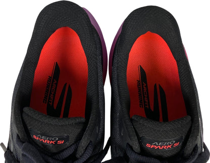 Skechers Women’s Black Aero Spark Arch Fit Lace Slip In Walking Sneakers - 7