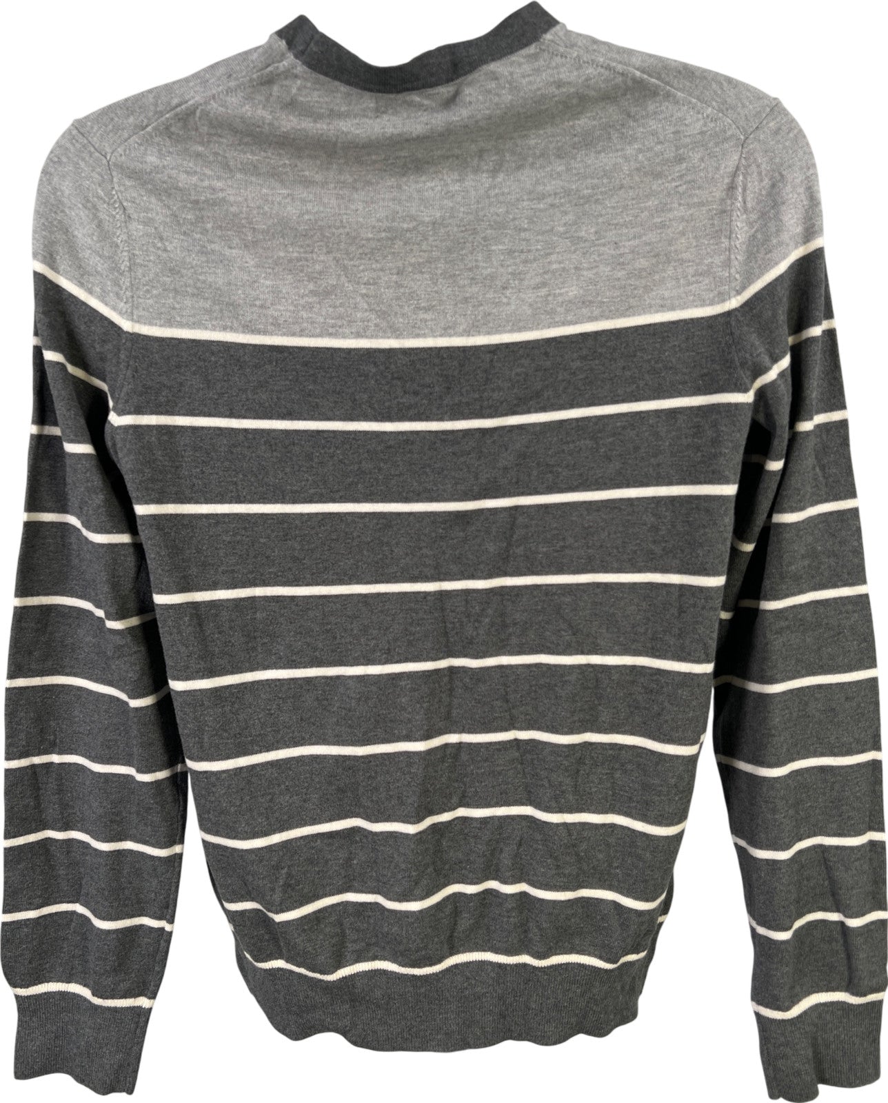 Banana Republic Men’s Gray Striped Long Sleeve Sweater Shirt - M