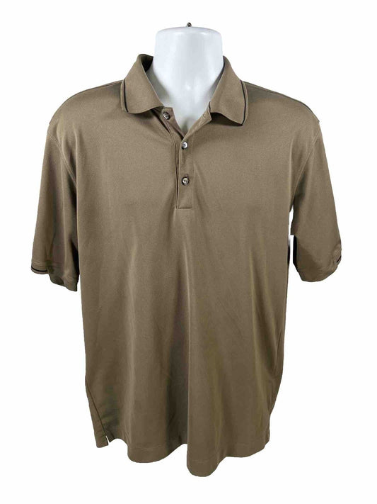 Nike Men's Brown Short Sleeve FitDry Golf Polo Shirt - M