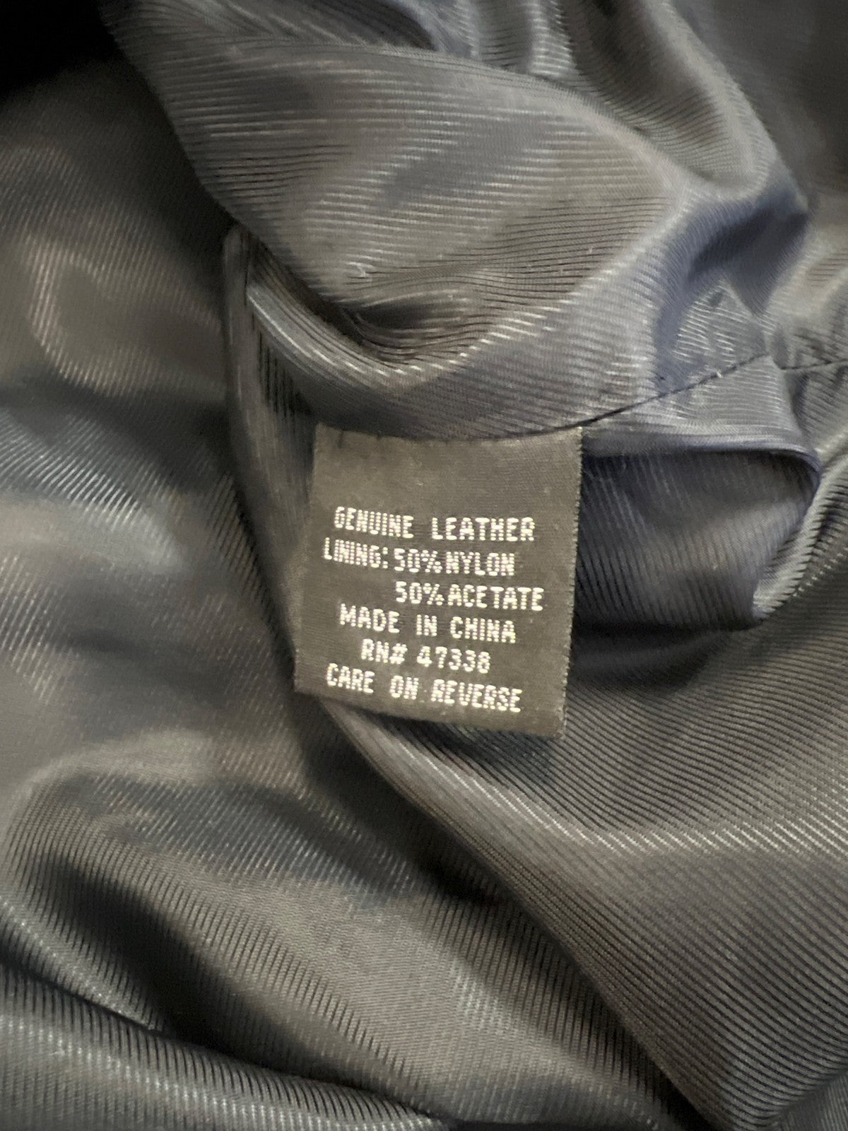 Jones New York Men’s Black Leather Button Up Basic Jacket - 38S