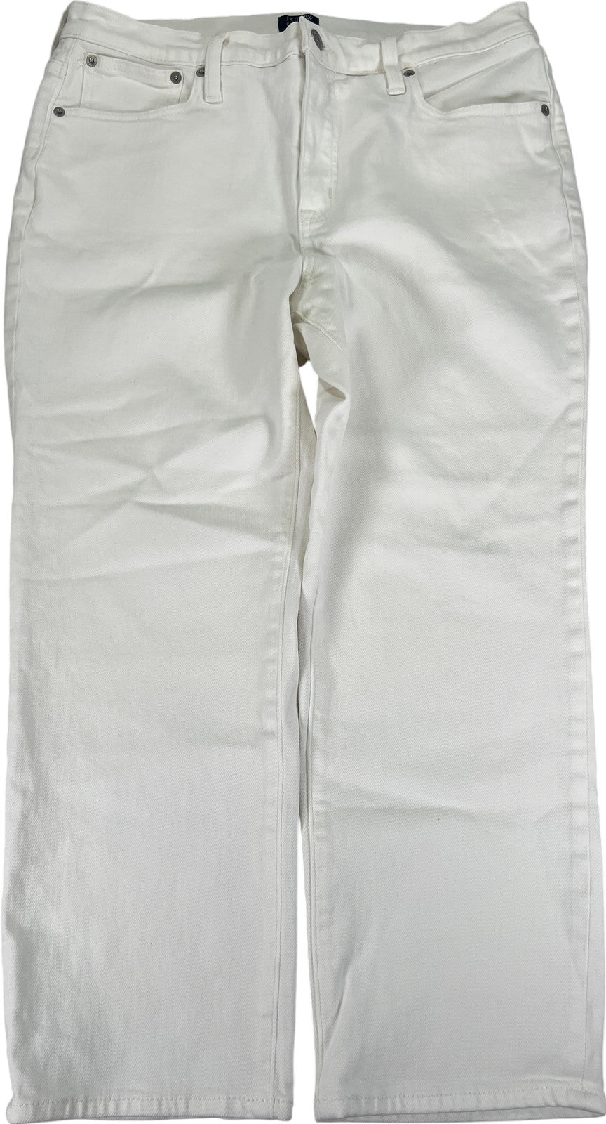 J.Crew Women’s White Essential Straight Capri Denim Jeans - 31 Petite
