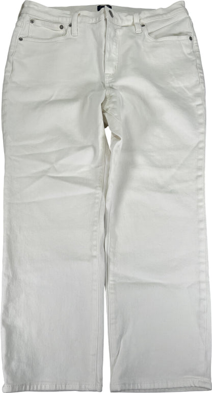 J.Crew Women’s White Essential Straight Capri Denim Jeans - 31 Petite