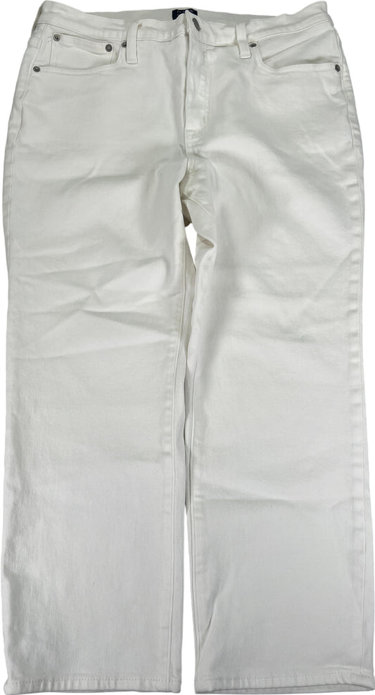 J.Crew Women’s White Essential Straight Capri Denim Jeans - 31 Petite