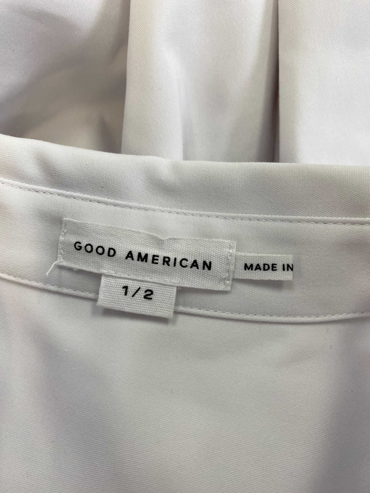Good American Women’s White Tabbed Poplin Button Up Shirt - 1/2 - M