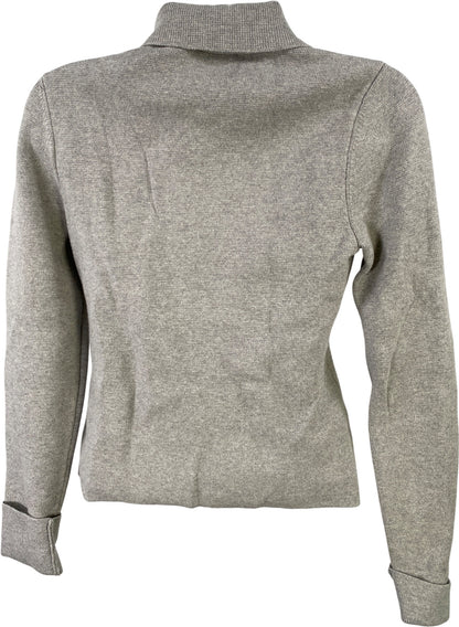Ann Taylor Women’s Gray Asymmetrical Full Zip Sweater Jacket - XS