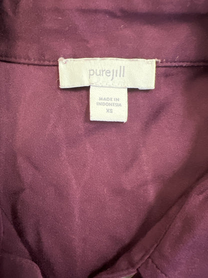 Pure Jill Women’s Purple Long Sleeve Button Up Shirt - XS