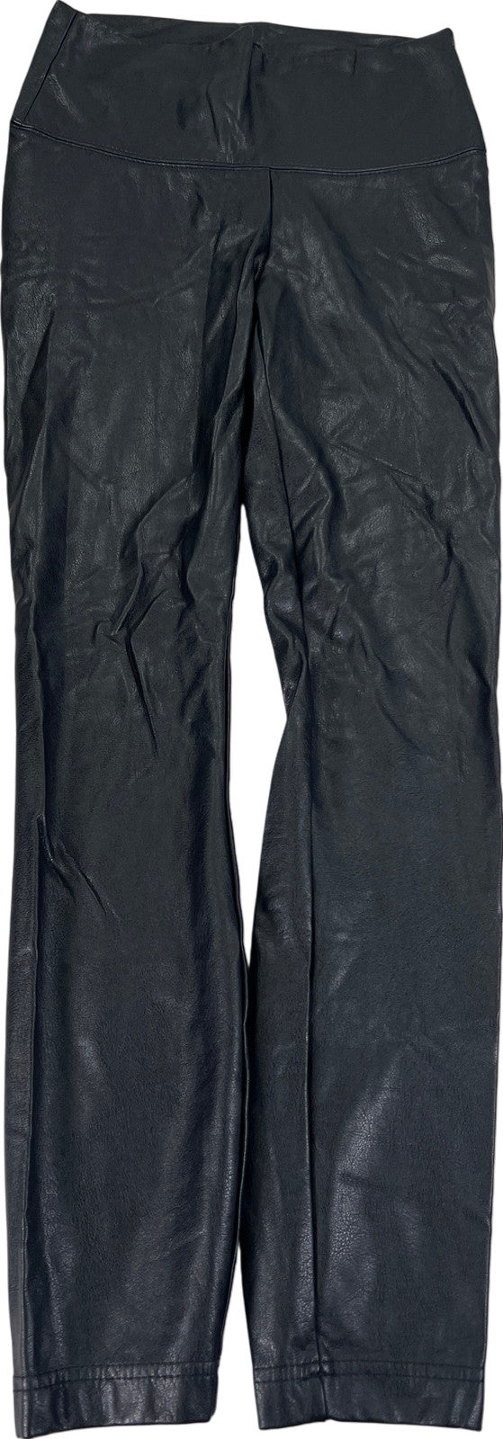 White House Black Market Women’s Black Faux Leather Leggings - 0 Short