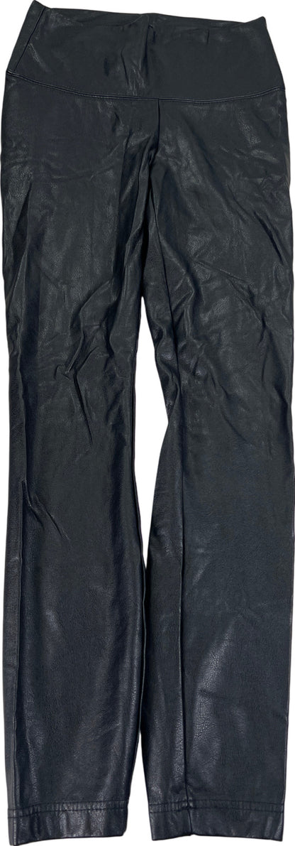 White House Black Market Women’s Black Faux Leather Leggings - 0 Short