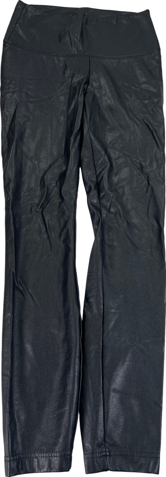 White House Black Market Women’s Black Faux Leather Leggings - 0 Short