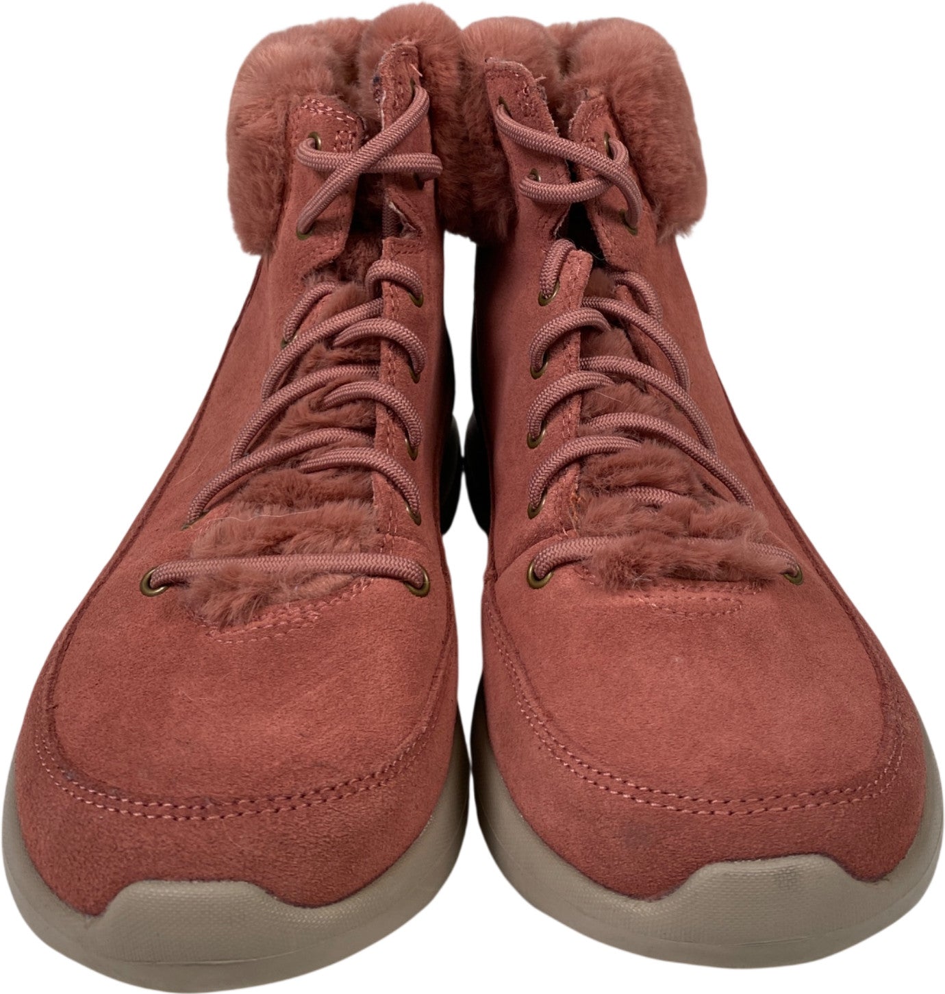 Skechers Women’s Pink On The Go Suede GoGa Mat Winter Chill Ankle Boots - 7.5