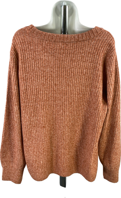 Market and Spruce Women’s Orange Aspen Cropped Sweater - XL