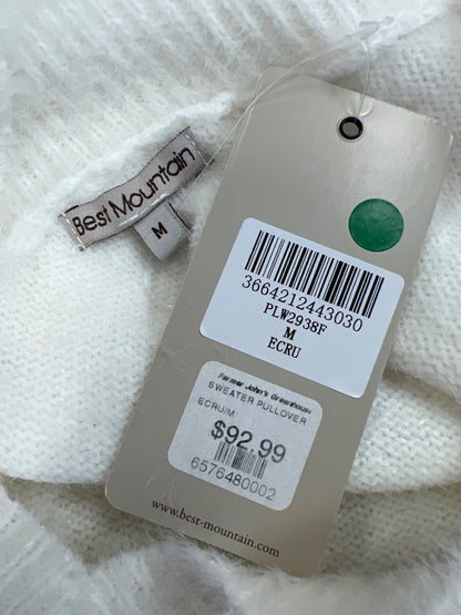Best Mountain Women’s Ivory Cozy V-Neck Sweater - M