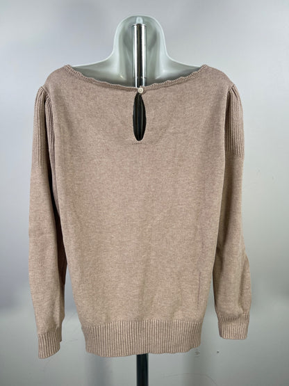 LOFT Women’s Beige Long Sleeve Sweater - L