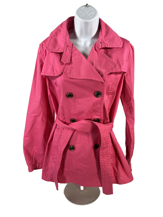 NEW Gap Women's Pink Long Sleeve Trench Coat - M