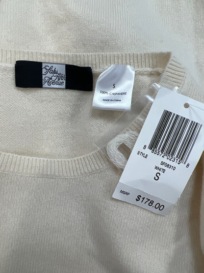 Saks 5th Avenue Women’s Ivory/White Cashmere Long Sleeve Sweater - S