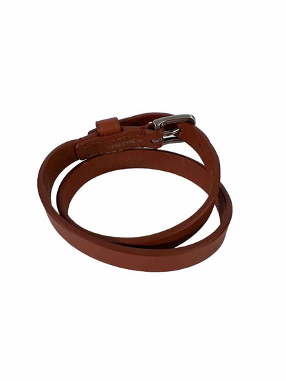 Coach Men's Brown Leather Double Wrap Bracelet