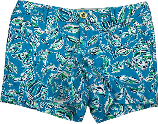 Lilly Pulitzer Women’s Blue Turquoise Oasis Callahan Knit Shorts - 0