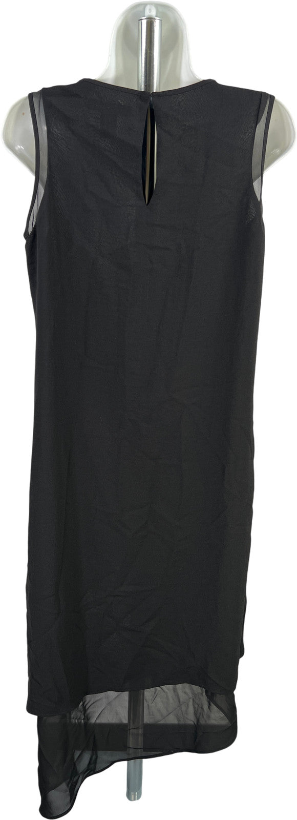 White House Black Market Women’s Black Sleeveless Asymmetrical Dress - 4