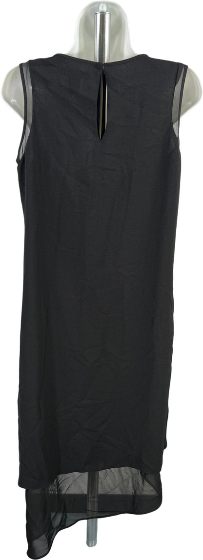 White House Black Market Women’s Black Sleeveless Asymmetrical Dress - 4