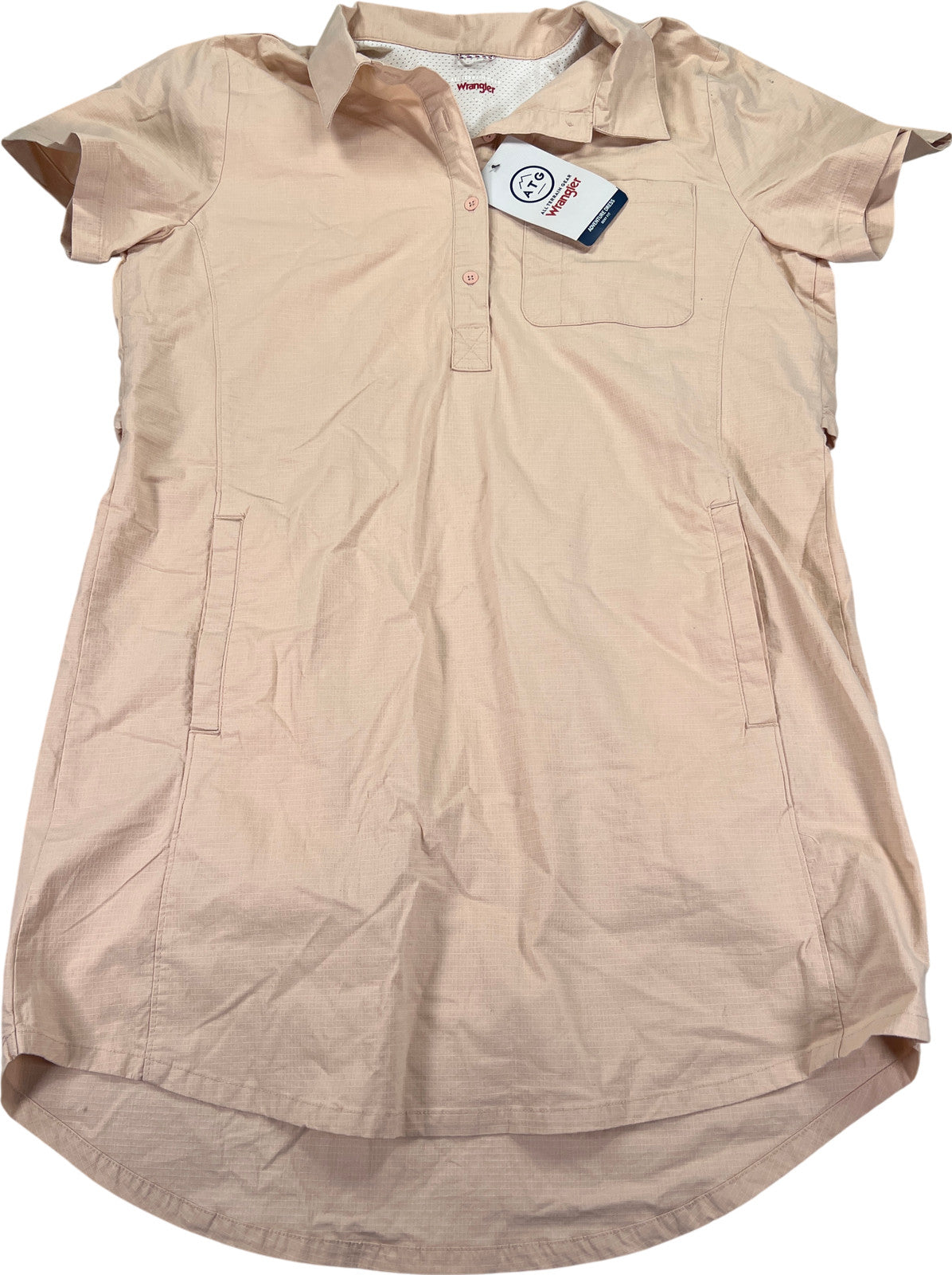 NEW Wrangler Women’s Pink ATG Boxy Fit Adventure Shirt Dress - L
