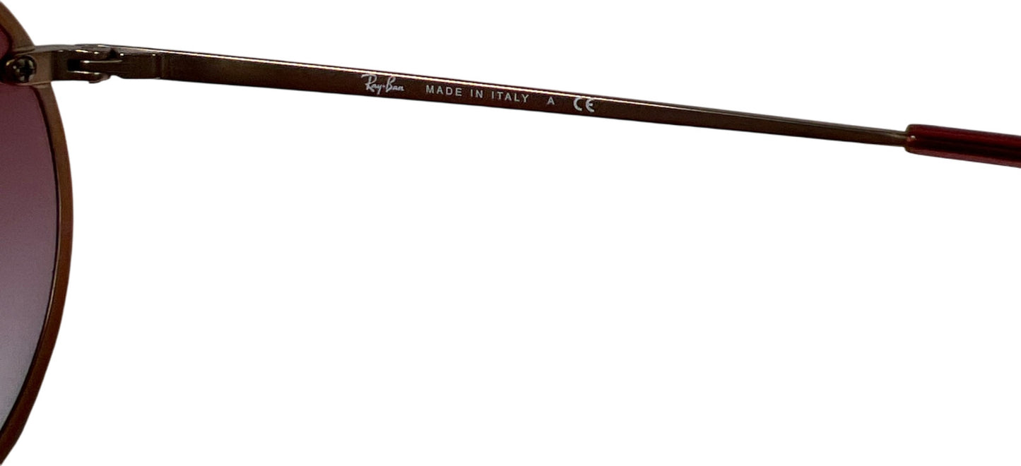 Ray-Ban Brown/ Rose Gold Round Double Bridge Sunglasses