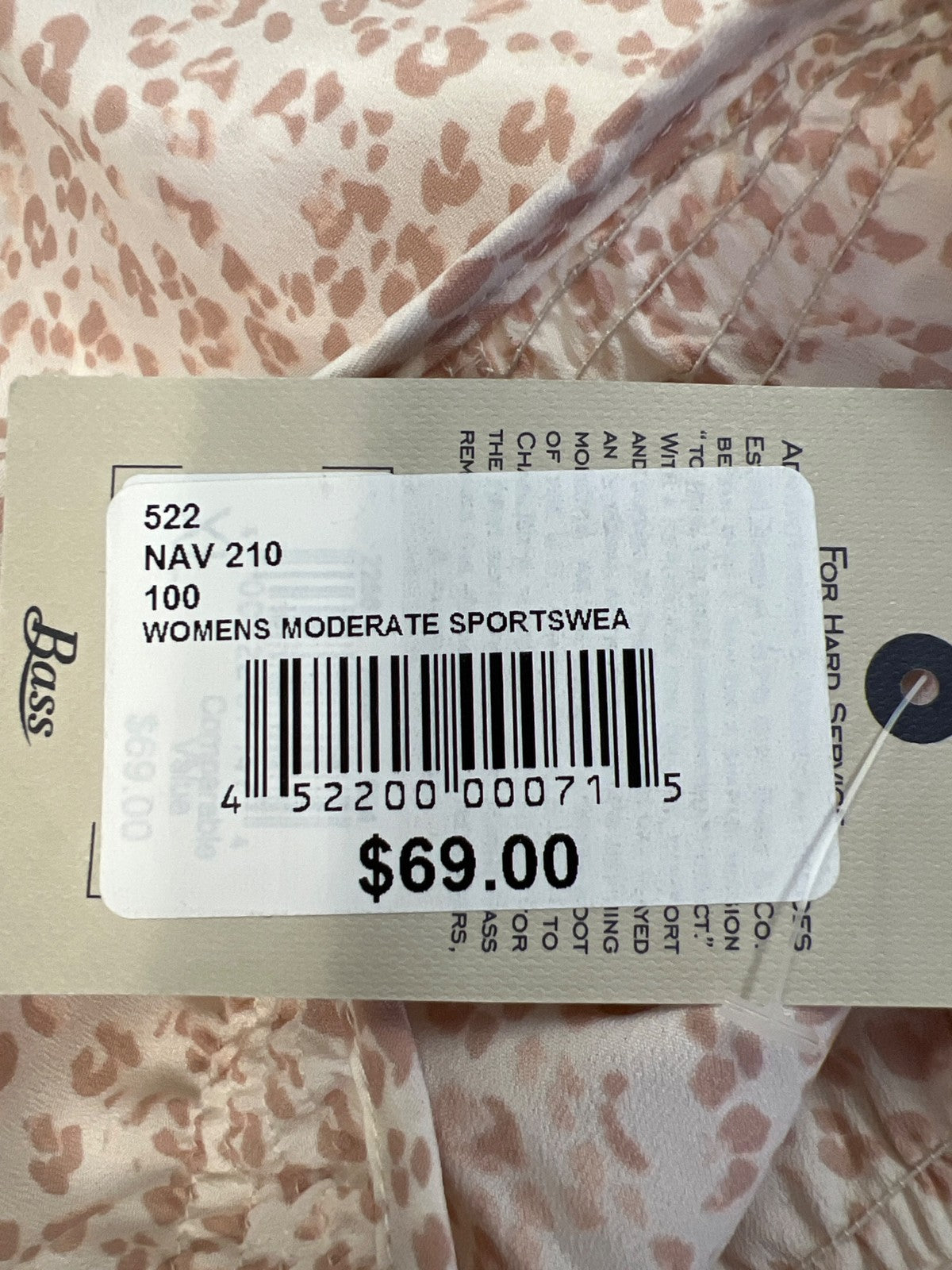 G.H Bass Women’s Pink/Ivory 3/4 Sleeve Blouse - XL