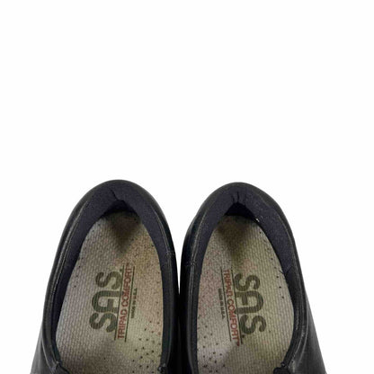SAS Women's Black Leather Viva Slip On Comfort Loafers - 9.5 Wide