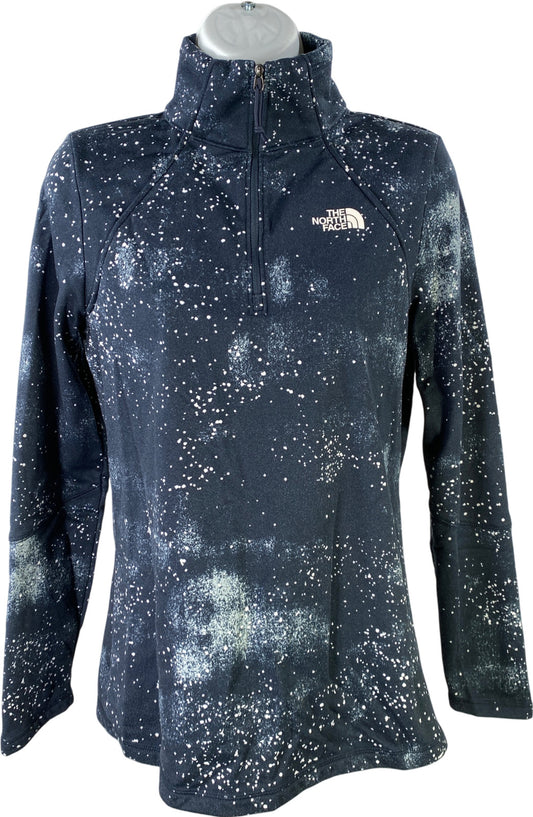 The North Face Women’s Blue Snow Print 1/4 Zip Pullover Jacket - M