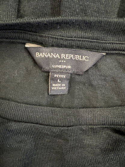 Banana Republic Women’s Black Luxespun Long Sleeve Shirt - L Petite