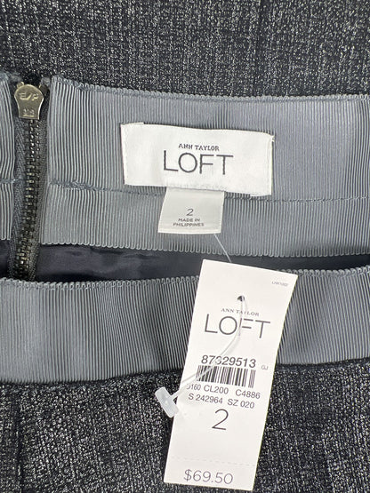 LOFT Women’s Black Metallic Pencil Skirt - 2