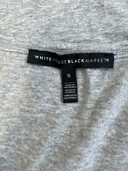 White House Black Market Women’s Gray Flutter Sleeve V-Neck T-Shirt - S