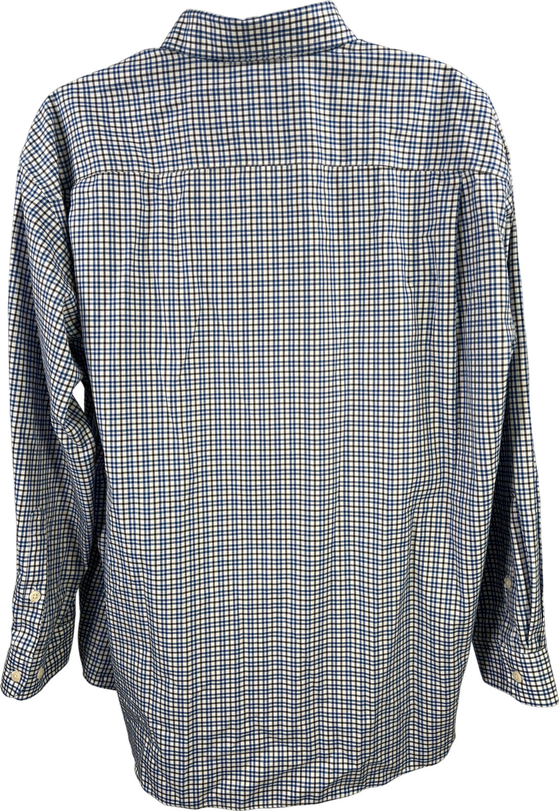 Orvis Men’s Blue Plaid Long Sleeve Button Up Shirt - XXL