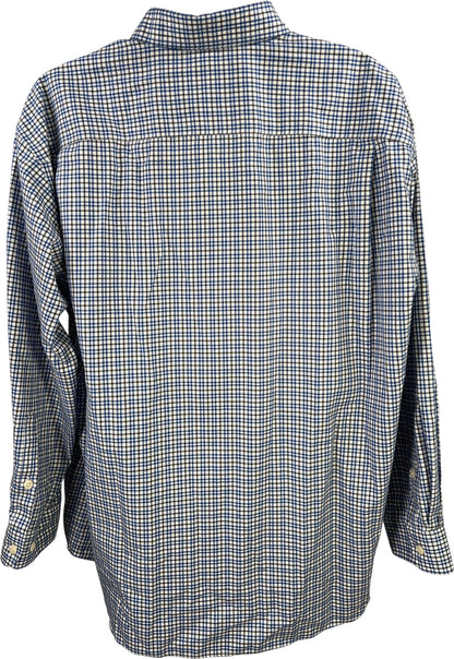 Orvis Men’s Blue Plaid Long Sleeve Button Up Shirt - XXL