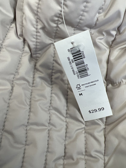 Old Navy Women’s Beige Fleece Lined Full Zip Puffer Vest - M
