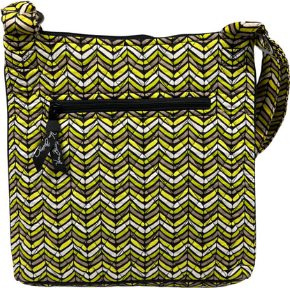 Vera. Bradley Women’s Yellow Citron Chevron Crossbody Hipster Purse