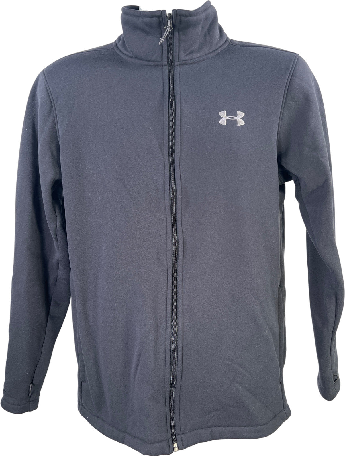 Under Armour Men’s Black Fleece Lined Coldgear Full Zip Hooded Sweatshirt - S