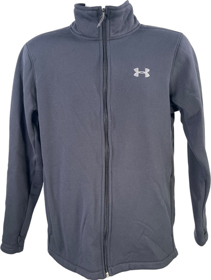 Under Armour Men’s Black Fleece Lined Coldgear Full Zip Hooded Sweatshirt - S