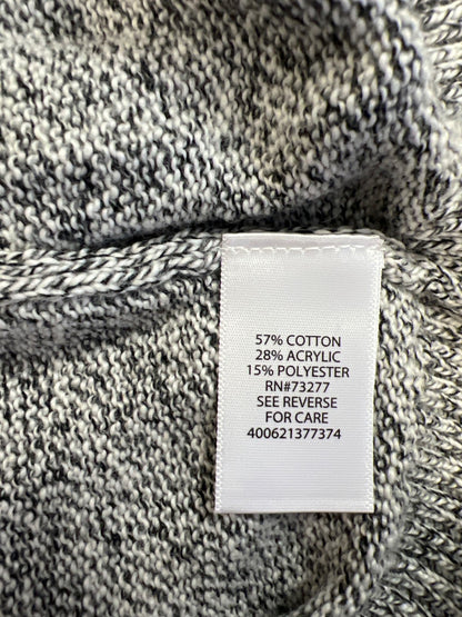 Croft and Barrow Men’s White/Black Long Sleeve 1/4 Zip Pullover Sweater - XXL