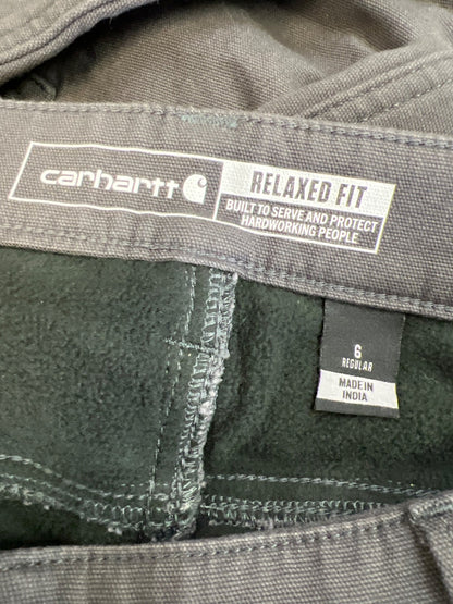 Carhartt Women’s Gray Relaxed Fit Fleece Lined Straight Leg Pants - 6