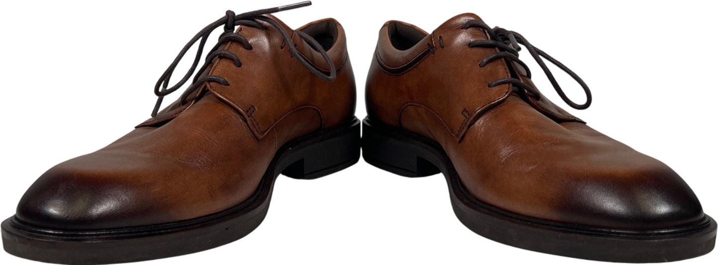 Ecco Vitrus Men’s Brown Leather Lace Up Oxford Dress Shoes -42/US 8