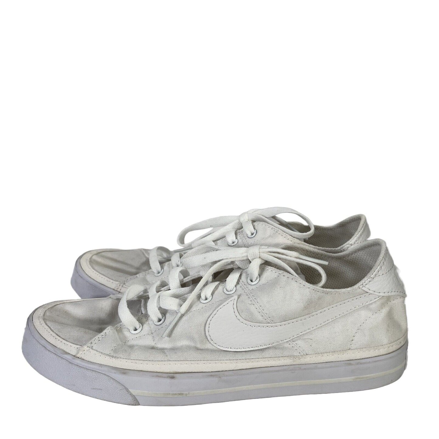 Nike Women's White Court Legacy Mid Top Canvas Sneakers - 10