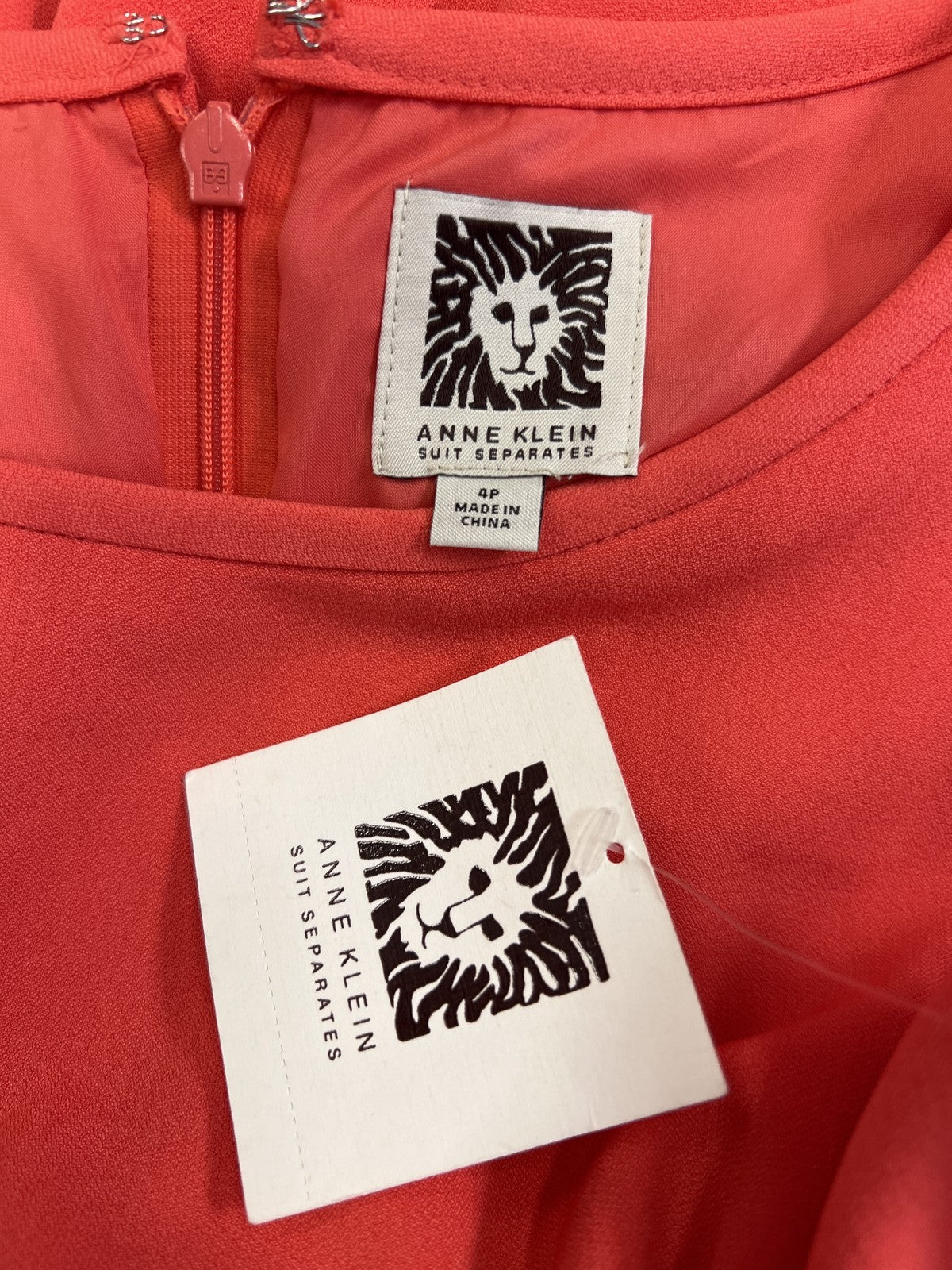 Anne Klein Women’s Coral Reef Pink Sleeveless Sheath Dress - 4 Petite