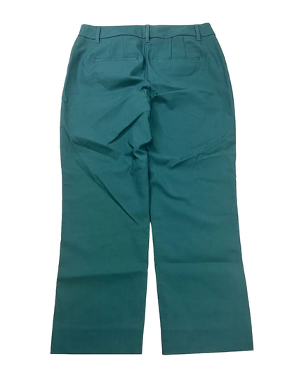 White House Black Market Women's Blue/Green Straight Crop Dress Pants - 4