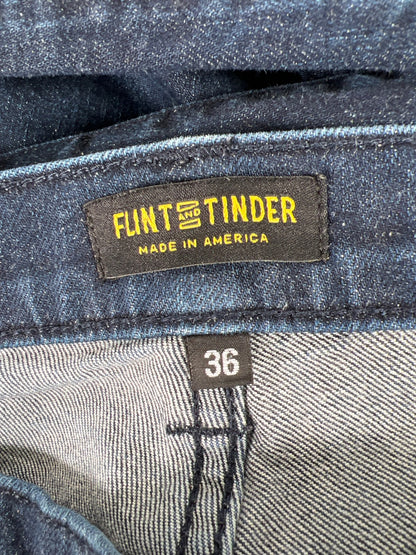 Flint and Tinder Men’s Dark Wash Slim Fit Denim Jeans - 36