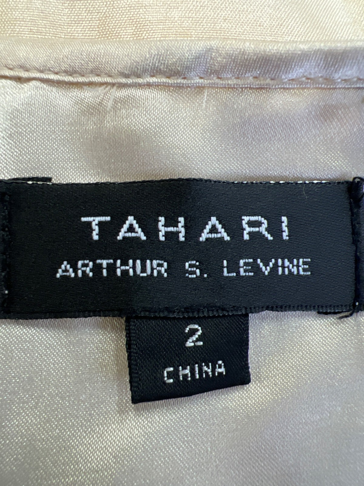 Tahari Women’s Ivory/Gold Sequin Top Sleeveless A-Line Formal Dress - 2