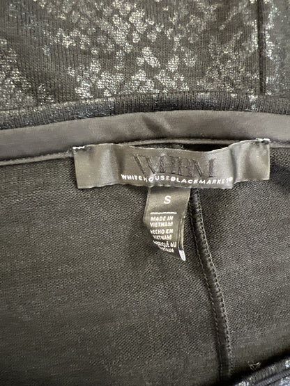 White House Black Market Women’s Black Long Sleeve Metallic Knit Sweater - S