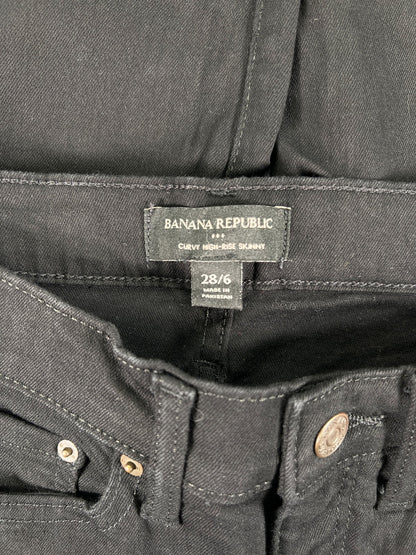 Banana Republic Women’s Black Curvy High Rise Skinny Denim Jeans - 28/6