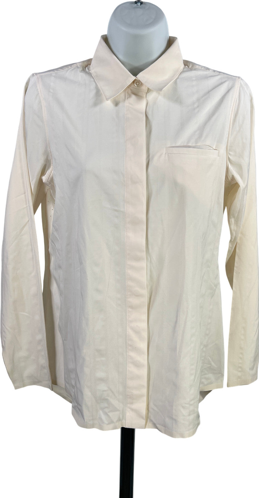 Athleta Women’s Ivory Long Sleeve Button Up Breathable Shirt - XXS