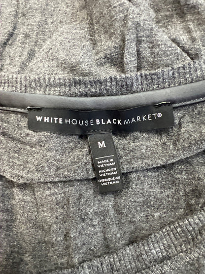 White House Black Market Women’s Gray Long Ribbed Sleeve Shirt - M